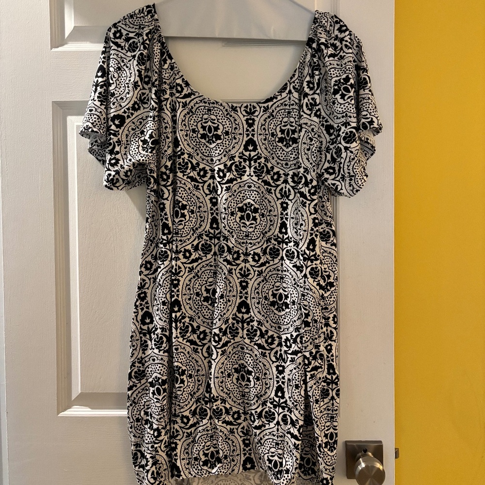 Black and White Boden Mini Dress Size 16